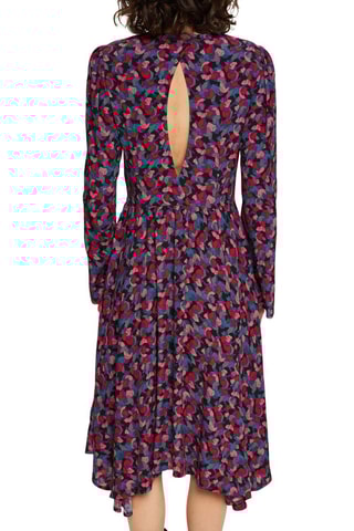 Vestido midi - Rosa y azul marino