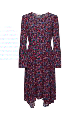 Vestido midi - Rosa y azul marino