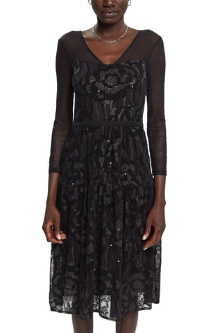 Vestido evasé - Negro