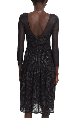 Vestido evasé - Negro