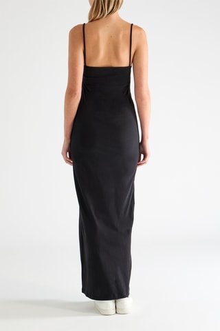 Vestido largo de seda - Negro