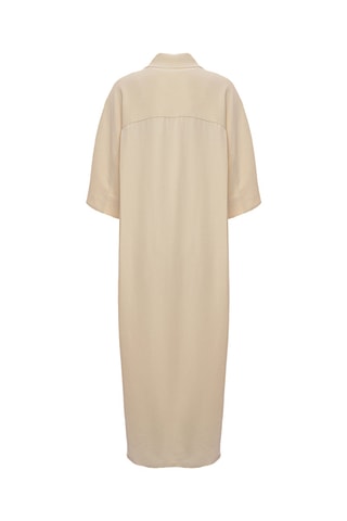 Vestido largo de lino - Crudo