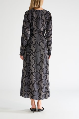 Vestido largo de seda - Negro