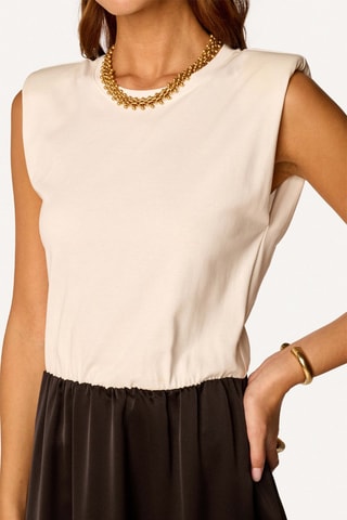 Vestido - Crudo y negro