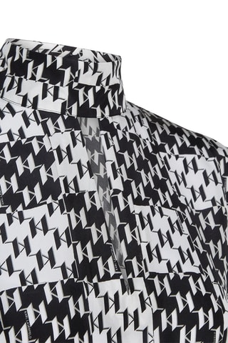 Vestido asimétrico de seda - Negro y blanco