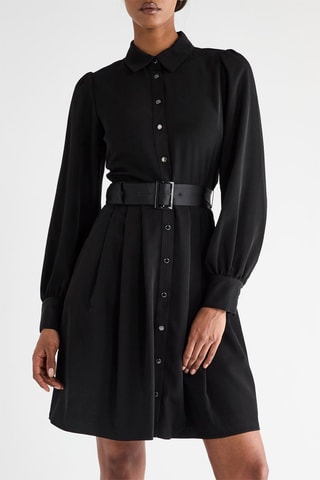 Vestido camisero - Negro