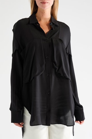 Camisa de seda - Negro - Raey
