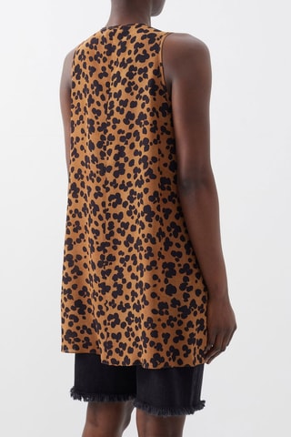 Túnica de seda - Marrón y negro