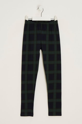 Leggings de algodón orgánico - Azul marino y verde