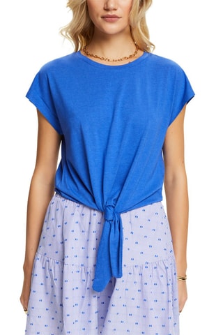 Camiseta anudada - Azul eléctrico