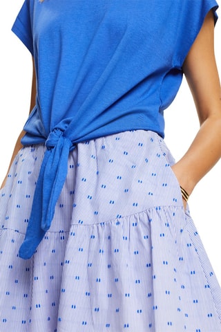 Camiseta anudada - Azul eléctrico