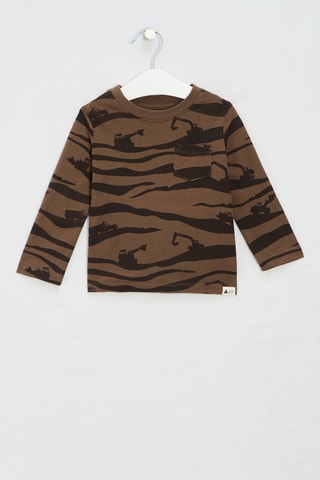 Camiseta de algodón orgánico - Marrón