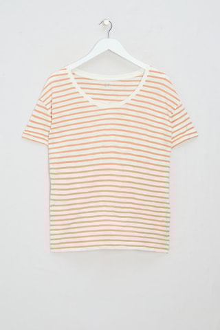 Camiseta - Blanco y naranja