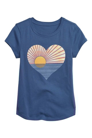 Camiseta de algodón orgánico - Azul cobalto