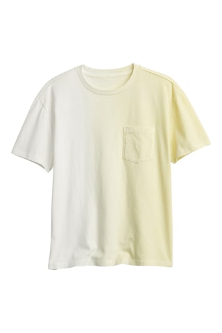 Camiseta tie-dye - Amarillo y blanco