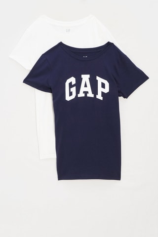 Camiseta - Blanco y azul marino