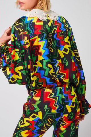 Blusa - Negro y verde