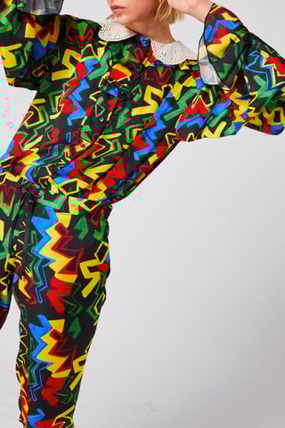 Blusa - Negro y verde