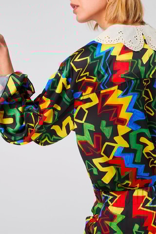 Blusa - Negro y verde