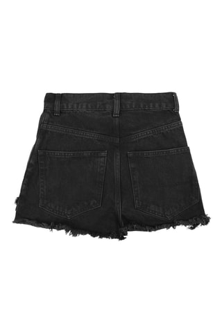 Short vaquero de algodón orgánico - Negro