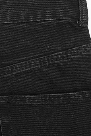 Short vaquero de algodón orgánico - Negro