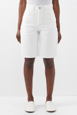 Short vaquero de algodón orgánico - Blanco 