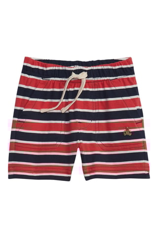 Short - Azul marino y rojo