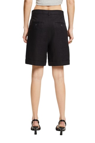 Bermudas de lino - Negro