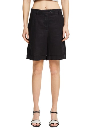 Bermudas de lino - Negro