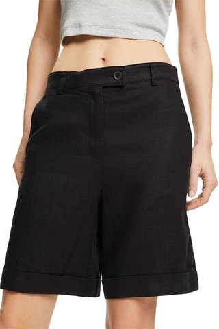 Bermudas de lino - Negro