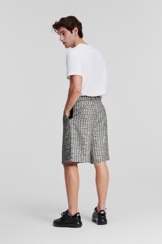 Bermudas de tweed - Gris claro