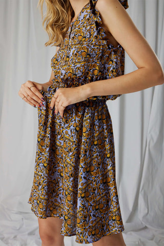 Falda Serena - Camel y lavanda