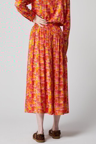 Falda midi - 
Naranja