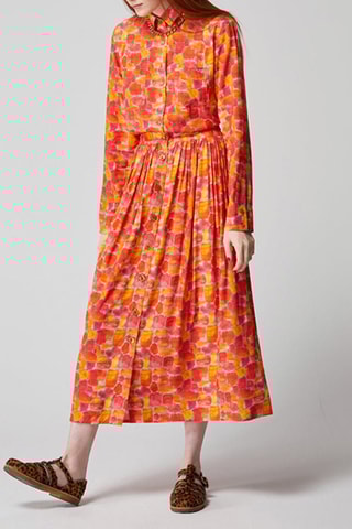 Falda midi - 
Naranja