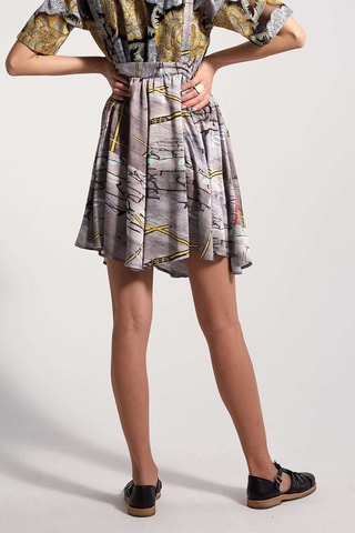 Falda evasé - 
Gris