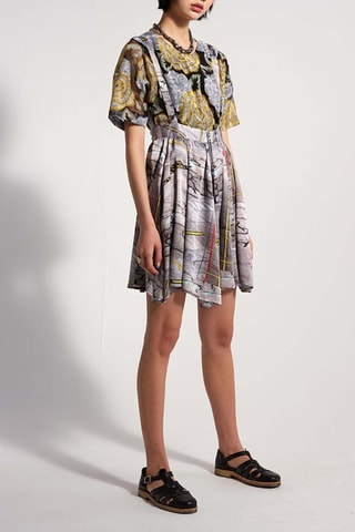 Falda evasé - 
Gris