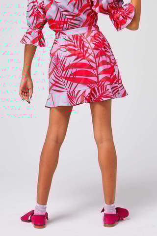 Falda recta - Violeta y rojo