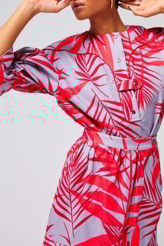 Falda recta - Violeta y rojo