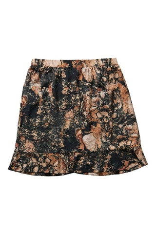 Falda recta - Negro y rosa