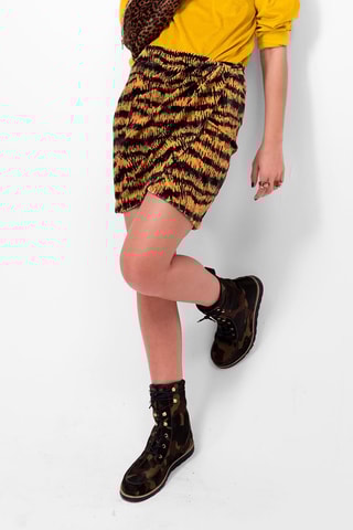 Falda recta - Amarillo y negro