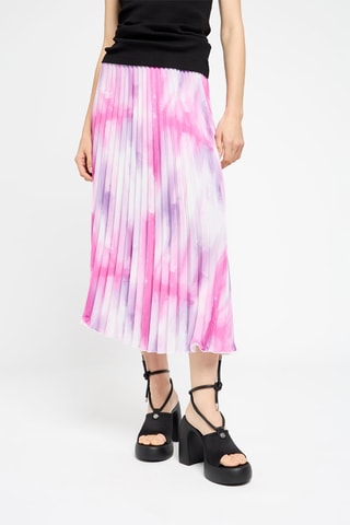 Falda plisada dip-dye - Rosa