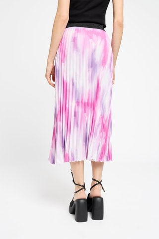 Falda plisada dip-dye - Rosa