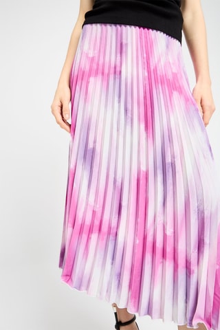 Falda plisada dip-dye - Rosa