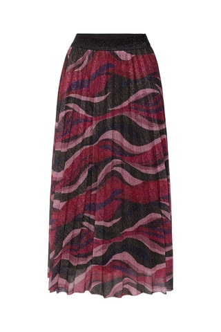 Falda de talle alto - Burdeos