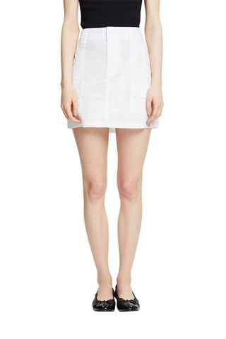 Falda talle alto - Blanco