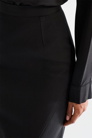 Falda larga de talle alto - Negro - Raey