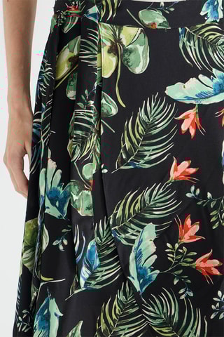 Falda cruzada midi - Negro