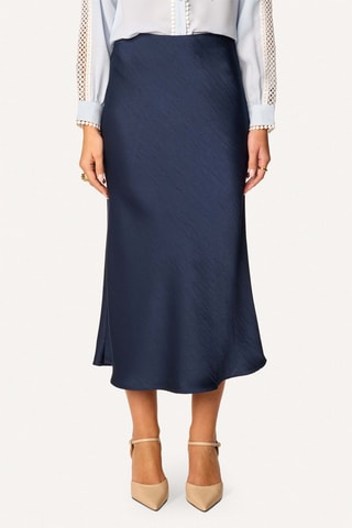 Falda midi - Azul marino