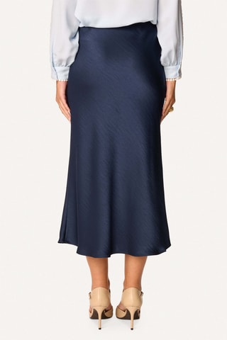 Falda midi - Azul marino