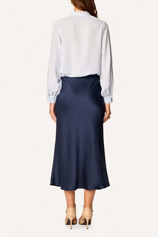 Falda midi - Azul marino